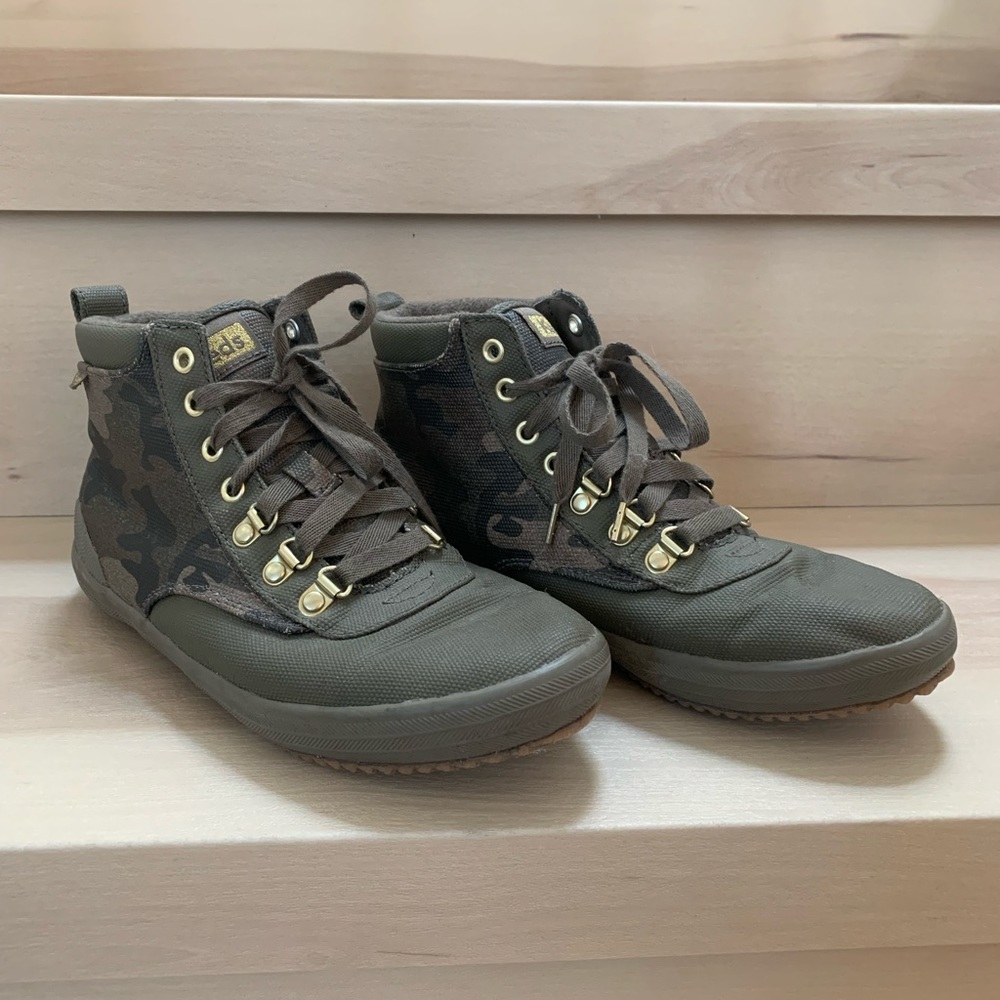 Keds green camo rain sneaker